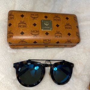 MCM Blue sunglasses with case and cloth